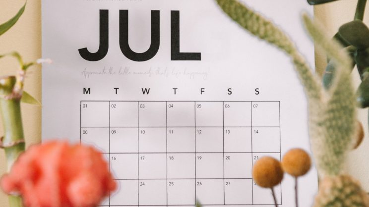 Calendario de julio